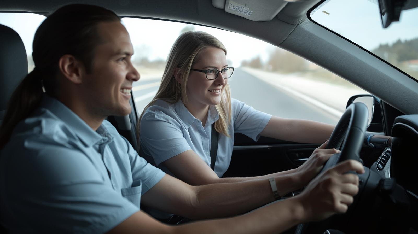 Driving instruction helps student for defensive driving traing